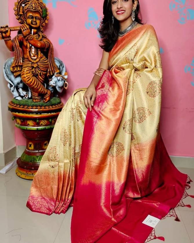 Kalamkari Digital Emboss Fancy Casual Wear Silk Designer Saree Collection